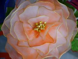 Yarn-Dyed Silk Fabric Flower